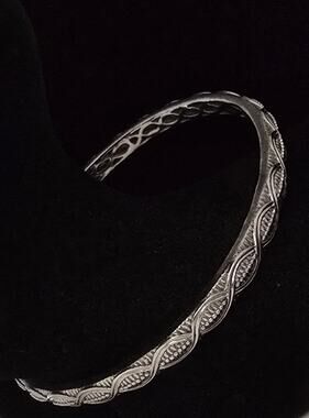 Gabriel & Co. 925 Sterling Silver Bujukan Filigree Bangle Bracelet 24 grams